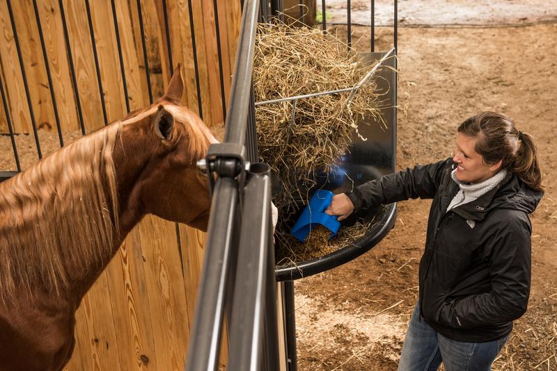 Corner Mount Galvanized Hay & Grain Feeder