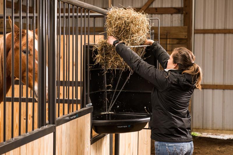 Corner Mount Poly Hay & Grain Feeder