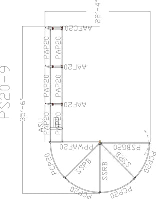 180 Degree Sweep w/ 24' Adj Alley & Preg Panels