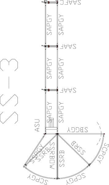 Sweep w/30' Adj. Alley & Alley Stop