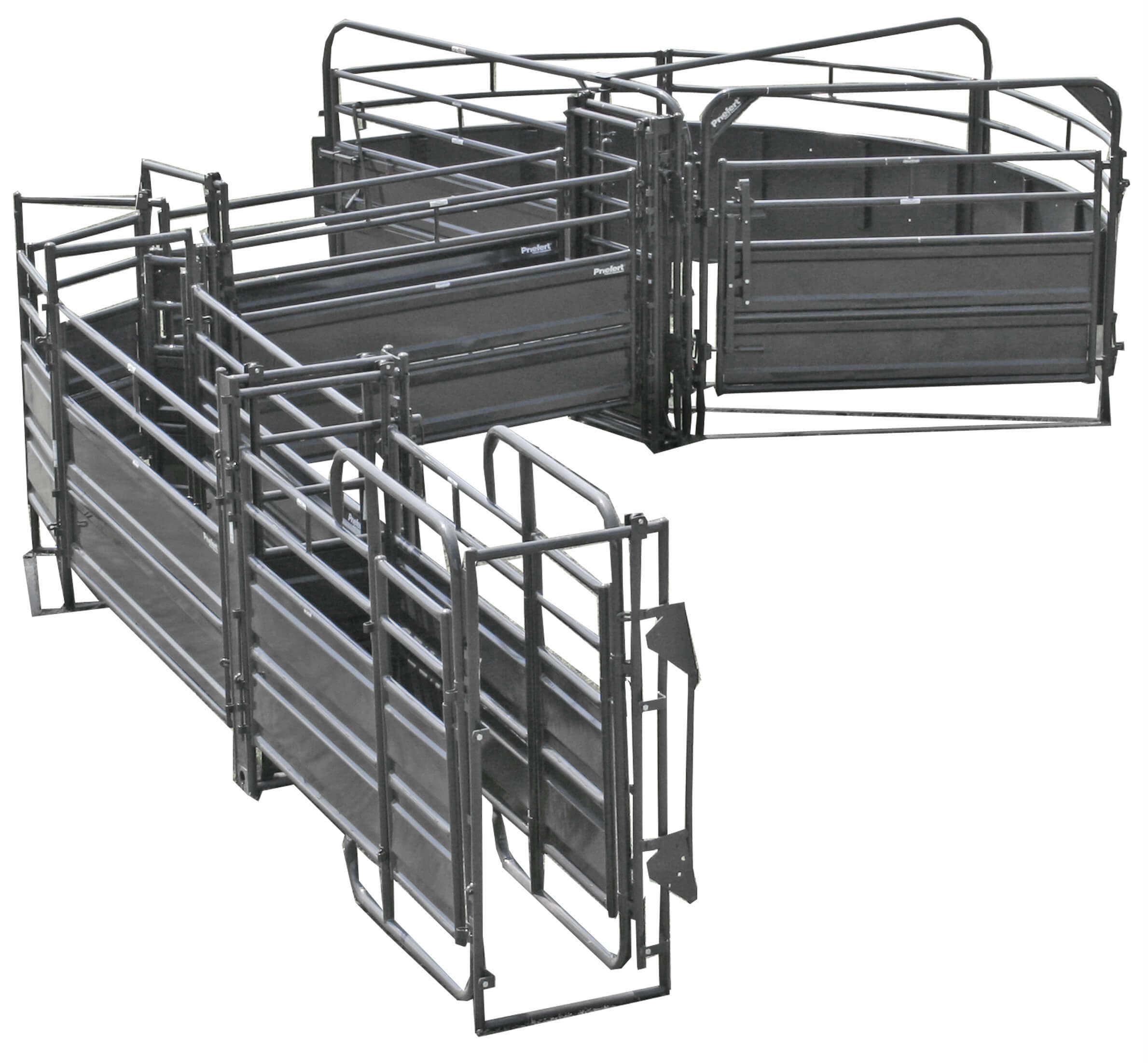 Sweep w/34' Adj. Alley, 90 Deg. Turn, Preg Panels, Blocking Gates & 8' Sorting Gate